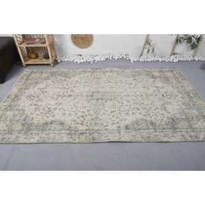 Alfombra turca tradicional Vintage, patrón de retales clásico de lana verde Beige, 5X8.4ft, rectángulo, pasillo, látex para adolescentes Wilton - Product Image 3