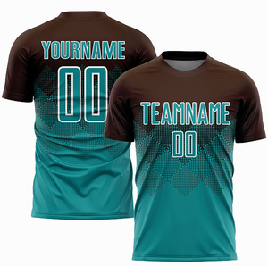 Meilleures ventes Maillot de football en polyester sublimation haute qualité à manches courtes Unisexe grande taille pour adultes Maillot de football - Product Image 2