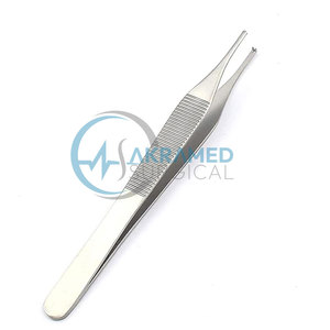 คีมจับกระดาษทิชชูแบบตรง ทำจากสแตนเลสคุณภาพพรีเมียม เครื่องมือผ่าตัดแบบใช้มือ Akramed Surgical AS-TF-02 ใช้ซ้ำได้ - Product Image 5