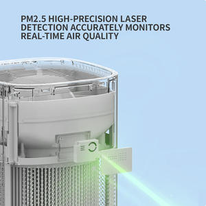 Purificateur d'air HEPA intelligent pour la maison avec détection PM2.5, 320 m³/h, contrôle des polluants gazeux CADR, contrôle fluide et 4 vitesses de ventilateur - Product Image 5