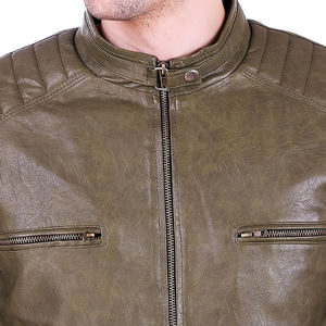 Chaqueta de cuero a prueba de viento con logotipo personalizado de alta calidad para hombre para la temporada de otoño nueva condición ropa larga de lona de moda venta al por mayor - Product Image 6