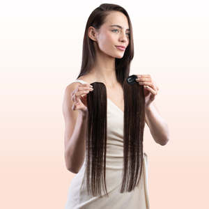 Patch capillaire invisible à clipser avec cheveux humains 100% naturels - Product Image 3