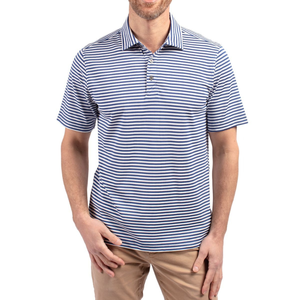 Polo de Golf de manga corta Patrón de rayas Ropa de hombre Polos transpirables de alta calidad para hombres Camisas para deportes Hecho en Vietnam - Product Image 1