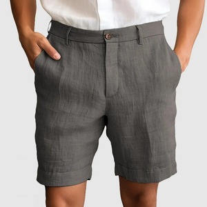 Shorts en coton-lin de qualité supérieure à séchage rapide, nouvelle sortie, couleur verte, pour hommes, design personnalisé, shorts de bain pour hommes, shorts de loisirs - Product Image 6