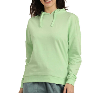 Sudadera con capucha ligera para mujer invierno venta al por mayor logotipo personalizado sudaderas con capucha de manga larga de alta calidad para mujer - Product Image 1