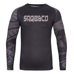 Grappling MMA Rash Guard Sublimation Compression Chemise Bjj Rashguard Imprimé Personnalisé Hommes Technologie OEM Chemise à manches longues - Product Image 3