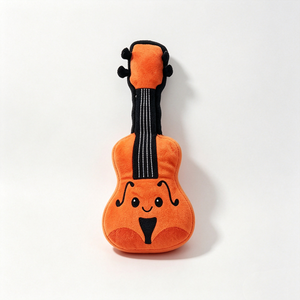 Peluche violon personnalisée, peluche violoncelle, peluche instrument, jouet en peluche violon orange, adorable peluche violon - Product Image 2