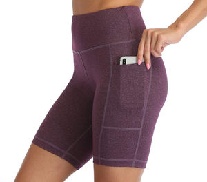 Shorts de sport décontractés pour femmes, collection été 2025, 100 % coton peigné, taille haute, en tissu éponge respirant, style streetwear - Product Image 1