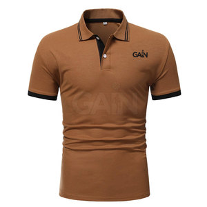 Etiqueta privada Hombres Polo Camiseta Cómoda Hombres Polo Camiseta Tamaño personalizado Hombres Polo Camiseta - Product Image 1
