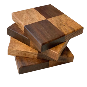 Juego de posavasos de madera hecho a mano, posavasos de mesa personalizado, estilo clásico, taza de té y cerveza, a un precio razonable - Product Image 3