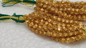 Cuentas Redondas de Vidrio Dorado de 4 mm de Primera Calidad, Cuentas de Alto Brillo para Hacer Joyas, Pulseras, Diseño Artesanal, Accesorios de Bricolaje, Suministro al por Mayor en Caja - Product Image 3