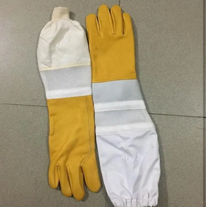 High Quality Leather Beekeeping Gloves Bee Keeping Breathable Safety Work - Product Image 4
