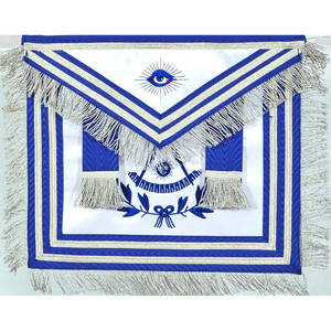 Masonic Regalia Past Masters Full Dressed Hand Embroidered Masonic <b>Aprons</b> - Product Image 3