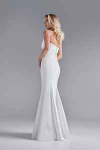 Vestido de novia sin tirantes sin mangas acampanado con bordado para mujer vestido de noche de longitud máxima y vestido de dama de honor para exportación - Product Image 6