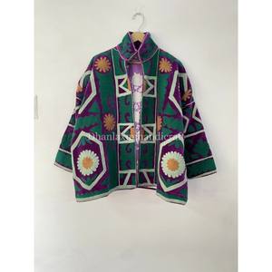Unisex Velvet Fabric Floral Design Embroidery <b>Jacket</b> Suzani Coat Party Wear <b>Jacket</b> Coat Inside Cotton Fabric Boho <b>Hippie</b> Coat - Product Image 2
