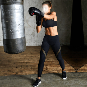 Gimnasio Fitness Wear Cintura elástica Yoga Pantalones lisos Logotipo personalizado Entrenamiento Ropa deportiva Mujeres Yoga Leggings - Product Image 3