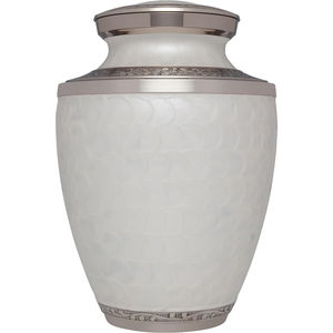 Urnas de cremación funeraria para cenizas Suministros funerarios para adultos de color blanco con calidad superior de la India - Product Image 1