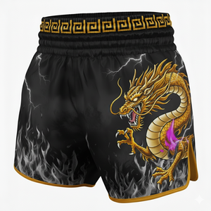Shorts de Muay Thai Personalizados para Entrenamiento de Boxeo, Sublimación al por Mayor, Poliéster Ligero y Transpirable, Logotipo Personalizado - Product Image 3