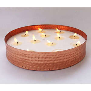 Support à bougie en cuivre martelé de conception nouvelle, mini pot à cire, bougeoir, résistant à la chaleur, pour l'éclairage domestique, décoration de Noël, de Pâques - Product Image 2