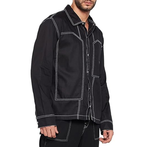 Veste en jean rembourrée, écologique, respirante, chaude, décontractée, pour homme et femme, style vintage, denim délavé, boutons - Product Image 2