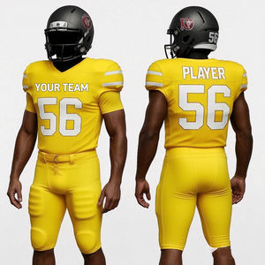 Uniforme de football respirant en polyester, nouveau maillot de football américain pour hommes, short, taille plus, personnalisé, prix de gros d'été - Product Image 4