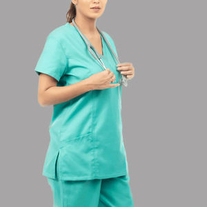 2025 haute qualité femmes soins infirmiers gommages uniformes en gros OEM imprimé couleur unie médecins gommages ensembles pour usage hospitalier - Product Image 6