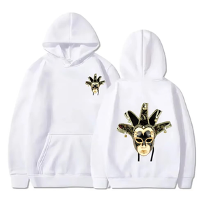 Sweat-shirts à capuche unisexes en polyester/coton avec fermeture éclair pour l'hiver - Design de portrait unique, confortables, respirants, amusants, hauts tendance - Product Image 5