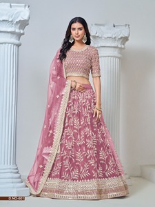 ชุดแต่งกายสุดหรูเทรนด์ใหม่ชุดเดรส lehenga choli & dupatta พร้อมลำดับการทำงานหนักจากอินเดีย - Product Image 4