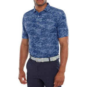 Polo de Golf de Manga Corta con Estampado de Camuflaje Azul para Hombre, Personalizado con Logotipo, de Alta Calidad, Tejido Transpirable, Estilo Casual - Product Image 3