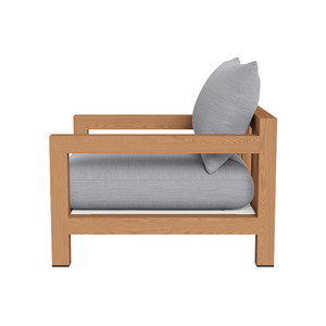 Canapé de jardin moderne en teck massif, écologique, avec cadre carré, coussin profond pour l'extérieur, meubles pour salon et villa - Product Image 3