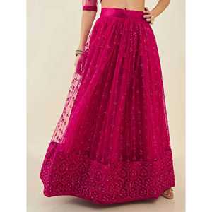 Exquisito Lehenga Choli Rosa con Lentejuelas y Dupatta para Vestidos de Noche - Product Image 1