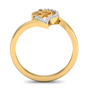 Pulsera de piedras preciosas de circón chapada en oro de 18 quilates hecha a mano para mujer, compromiso delicado, propuesta de aniversario, diseño de corazón de anillo - Product Image 2