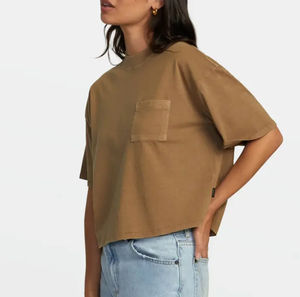 Women's Breathable Cropped <b>T</b>-<b>Shirts</b> <b>Raglan</b> Sleeves Custom Logo Solid Print Jersey Casual Wear Short Sleeve Crop Tops Wholesale - Product Image 3