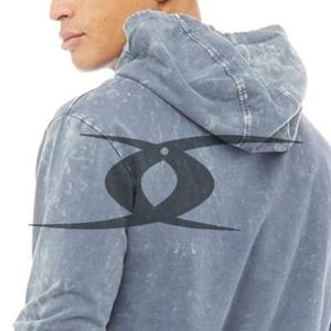 เสื้อมีฮู้ดผ้าฟลีซสำหรับผู้ชายเสื้อมีซิปซักได้สีดำวินเทจผ้า100% มีฮู้ดพิมพ์ลายกราฟิก - Product Image 4