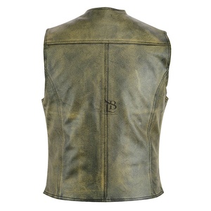 เสื้อกั๊กหนังวัวสำหรับผู้ชายสไตล์ลำลอง - Product Image 2