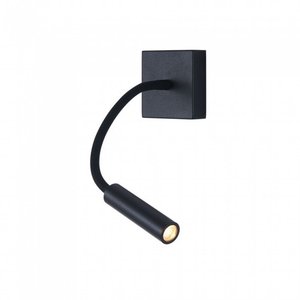 Lampada da parete a LED luce da lettura Hotel 3W 3000K braccio flessibile SKU-211485 corpo nero-illuminazione/ - Product Image 1