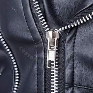 Veste en cuir pour homme sur mesure de haute qualité, taille XL, imperméable, respirante, col montant, couleurs personnalisées, logo personnalisé, nouvelle saison hiver - Product Image 3