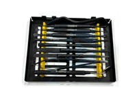 Kit de micro-chirurgie parodontale, poignée manuelle, revêtement noir, instruments certifiés CE de classe I par DOM MED DYNAMICS