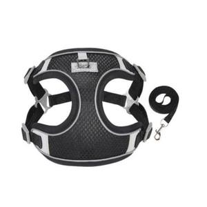 Harnais simple réglable pour chien et laisse réfléchissante avec gilet en polyester et poignée souple pour chiens de taille moyenne et petite - Product Image 6