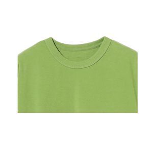 T-shirt décontracté pour homme grande taille avec logo personnalisable sur le devant, manches courtes, vert clair, 220 g/m², 100 % coton biologique respirant - Product Image 6