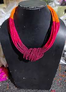 Custom Made Glass Seed Beaded Layered Multi Colored Necklace s Suitable for Fashion <b>Jewelry</b> Stores for Resale and Wholesale - Product Image 5