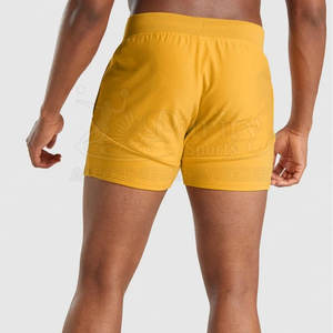 Shorts de sport pour homme en tissu Oxford avec taille élastique, anti-plis, séchage rapide et écologiques, en Spandex/Nylon - Product Image 2