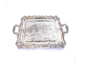 New Indian Handicraft Metal Brass Serving Tray with Golden Polished Finished Premium Quality Use in Home Hotel Retro - Product Image 1