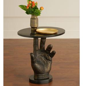 Table d'appoint ronde en métal au design orné, table basse de qualité antique, taille personnalisée, en aluminium, pour laiton - Product Image 6