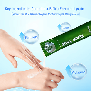 Mascarilla facial para el cuidado de la piel, mascarilla facial para dormir, con acetilo, escualano, antienvejecimiento, hidratación, blanqueamiento para piel seca, 20 Uds. * 4ml - Product Image 4