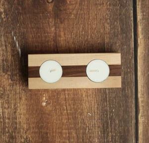 Bougeoirs en bois naturel rustique à bas quantité minimale de commande faits à la main forme personnalisée bougeoir en bois mangue fabricant vente directe d'usine - Product Image 2