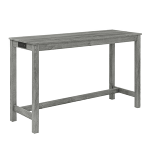 Mesa de Bar con Tomacorrientes de 59 Pulgadas, 3 Taburetes Tapizados, Juego de Mesa y Sillas de Comedor de 4 Piezas para Sala de Estar u Oficina en Casa - Product Image 2