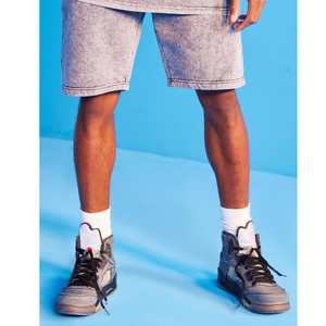 O Cou Style Respirant À Prix Raisonnable Meilleur Vendeur Conception Unique Hommes Adultes Porter Lavage À L'acide Ensembles Courts - Product Image 4