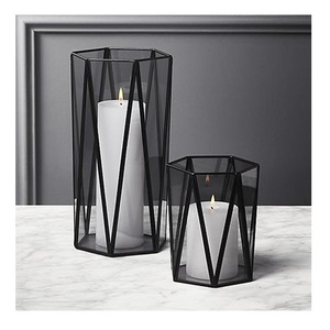 Nuevo candelabro de alta calidad para farol, marco de Metal y cristal de humo, soporte decorativo para luz en T de Navidad, tarro de vela de cristal para farol - Product Image 2