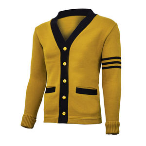 Unisex Knitted V-Neck <b>Cardigan</b> Oversized Patchwork Logo Casual Covered Button Autumn Winter <b>Wool</b>/Acrylic Breathable Quick Dry - Product Image 2